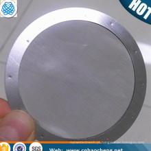 Multicamadas malha de aço inoxidável perfurada de metal envolto disco de filtro de borda
